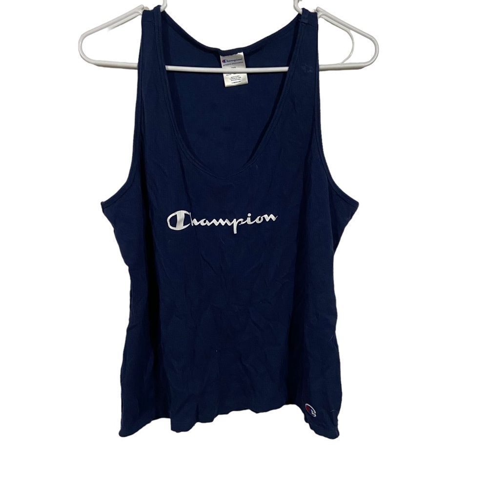 Champion Plus Size Navy Scoop Neck Tank Top